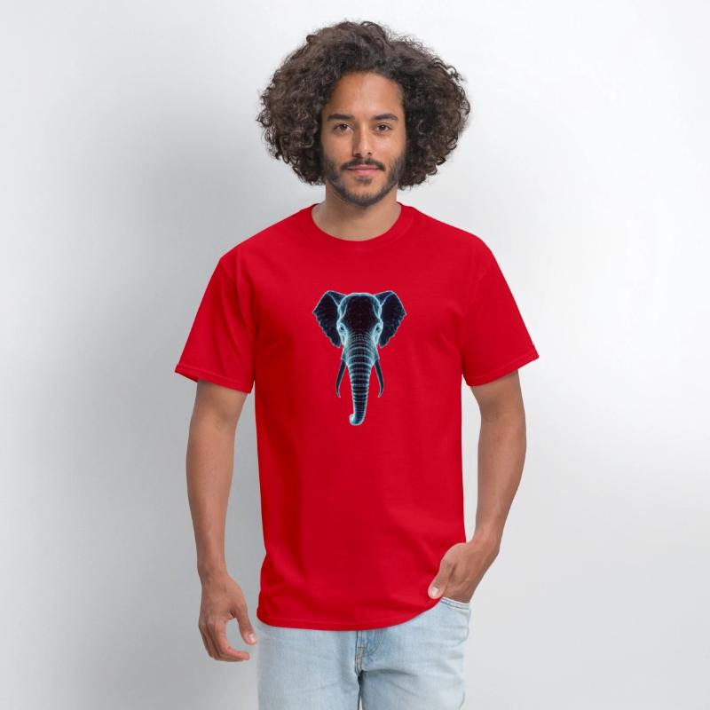 Elephant with blue leon design
