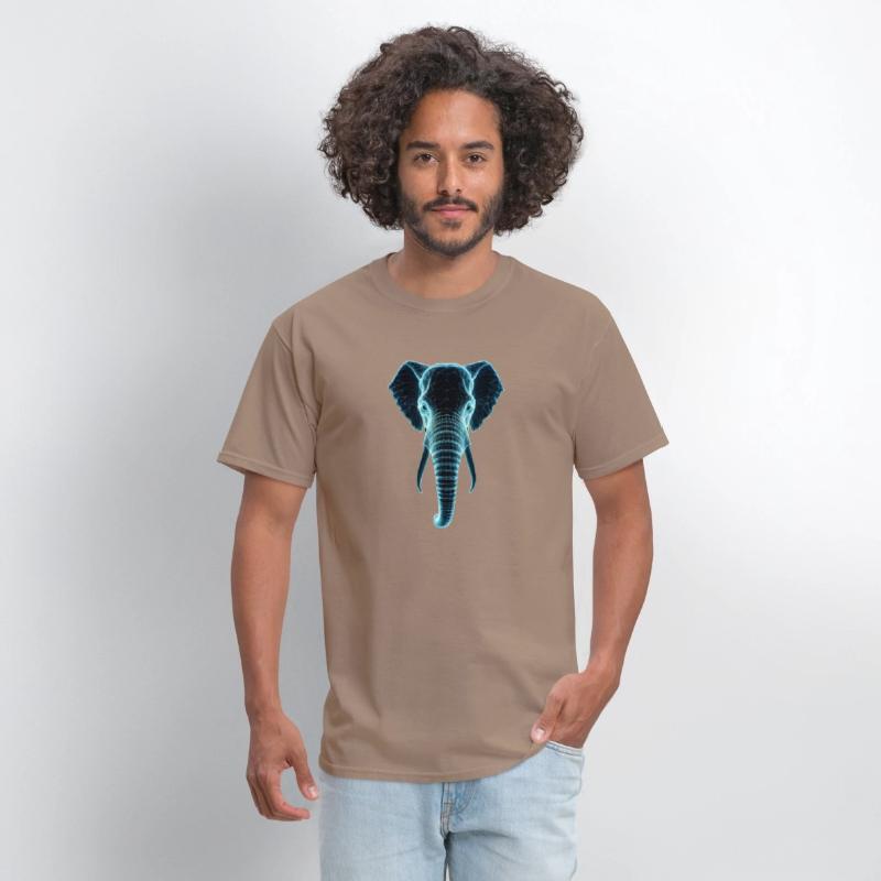 Elephant with blue leon design