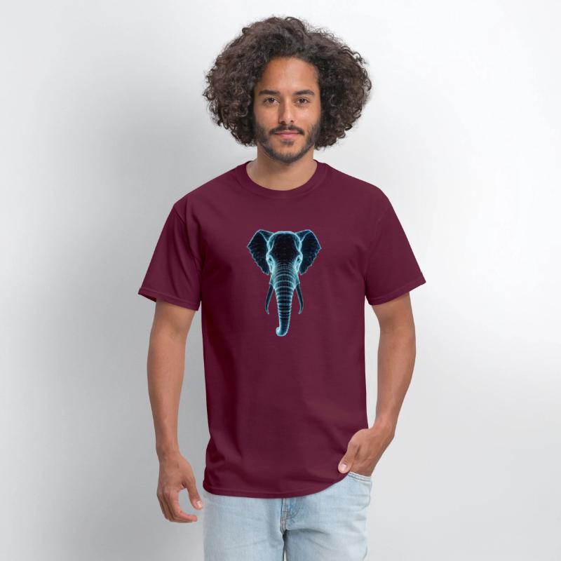 Elephant with blue leon design
