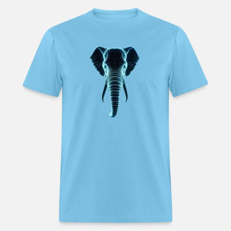 Elephant with blue leon design