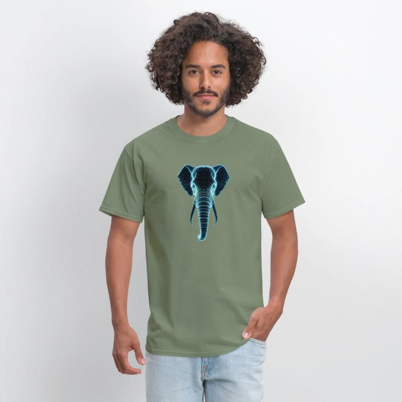 Elephant with blue leon design