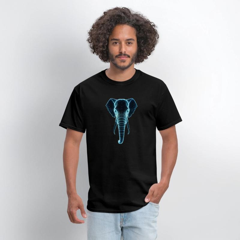 Elephant with blue leon design