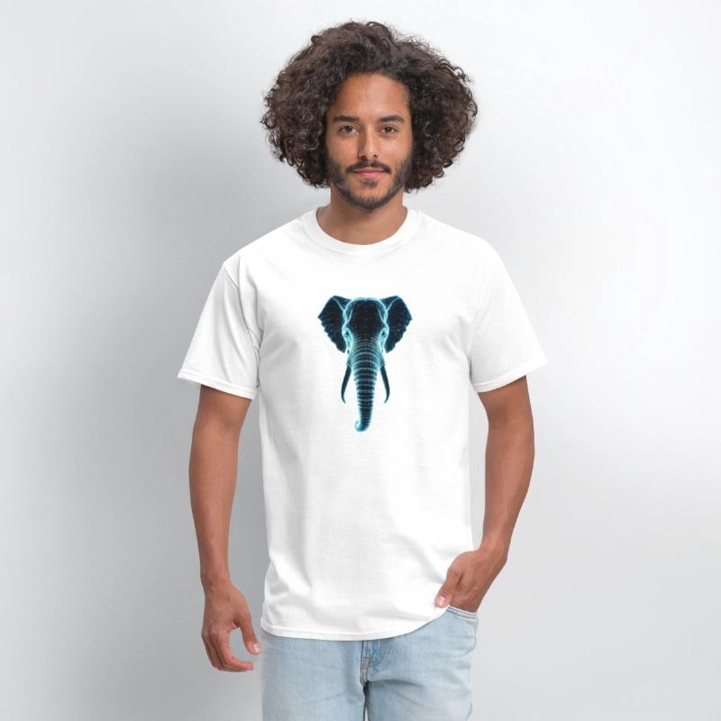 Elephant with blue leon design