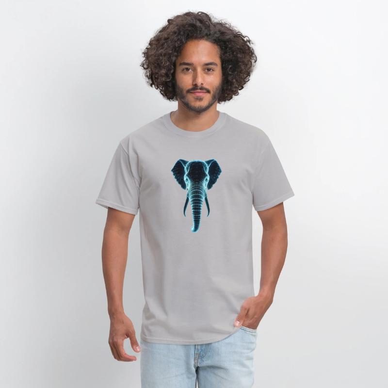 Elephant with blue leon design
