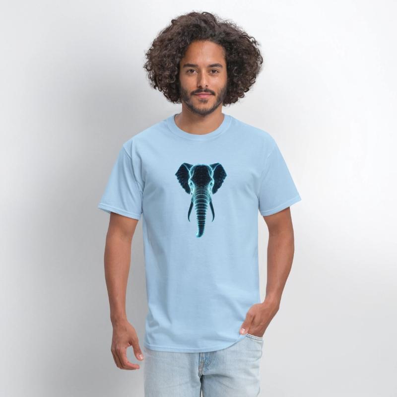 Elephant with blue leon design