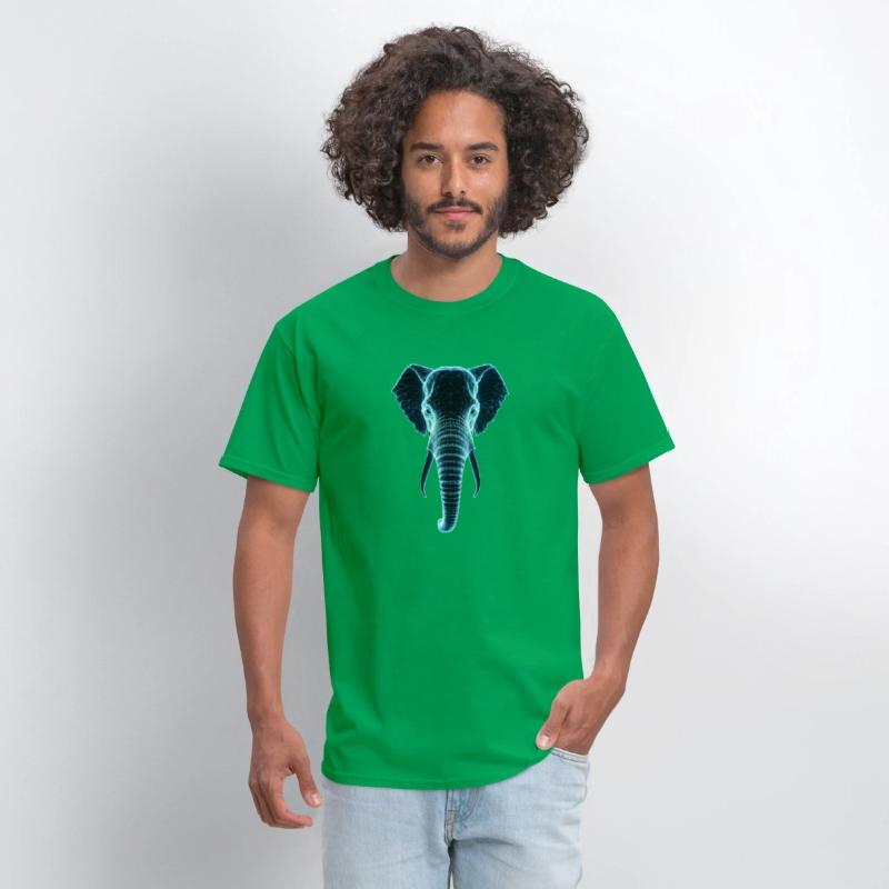 Elephant with blue leon design