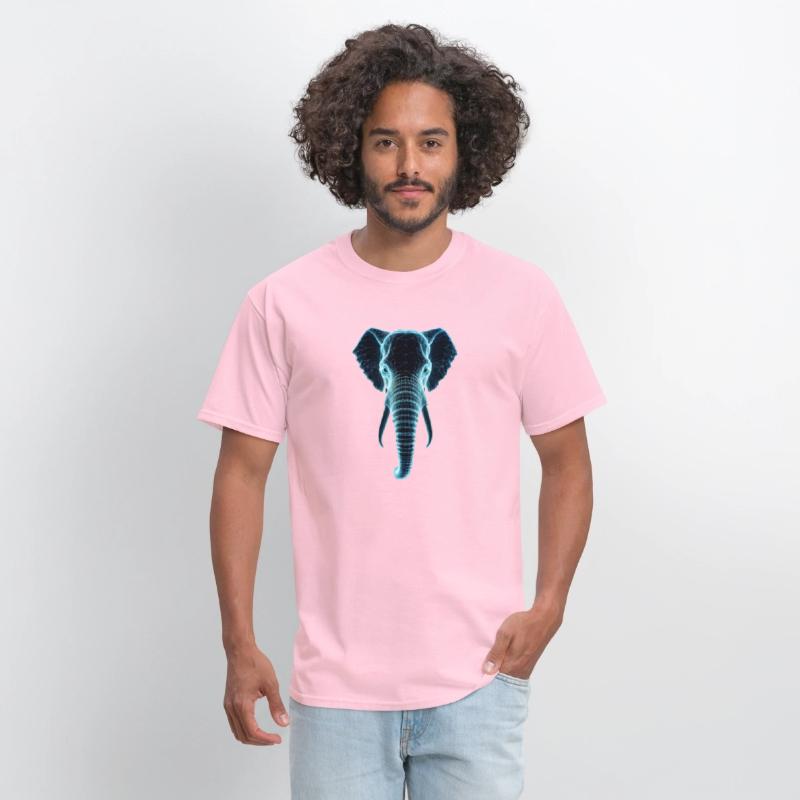Elephant with blue leon design