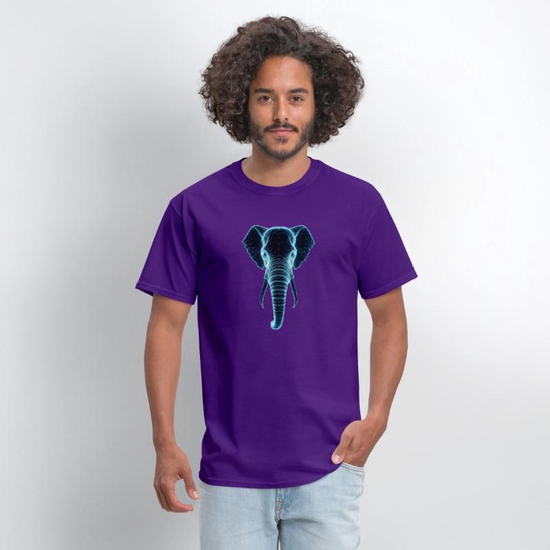 Elephant with blue leon design