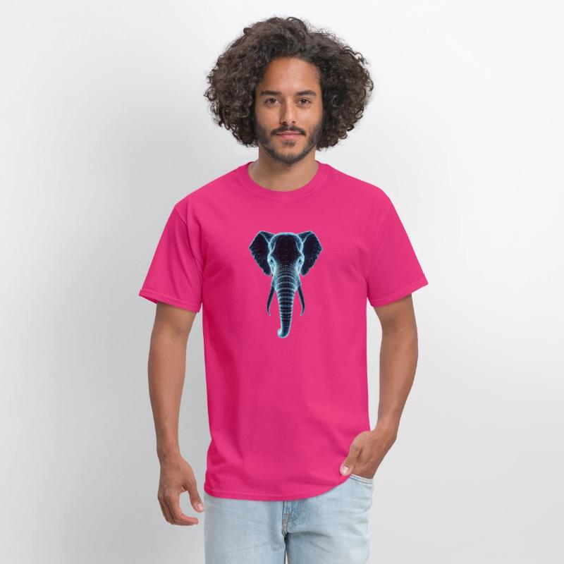 Elephant with blue leon design