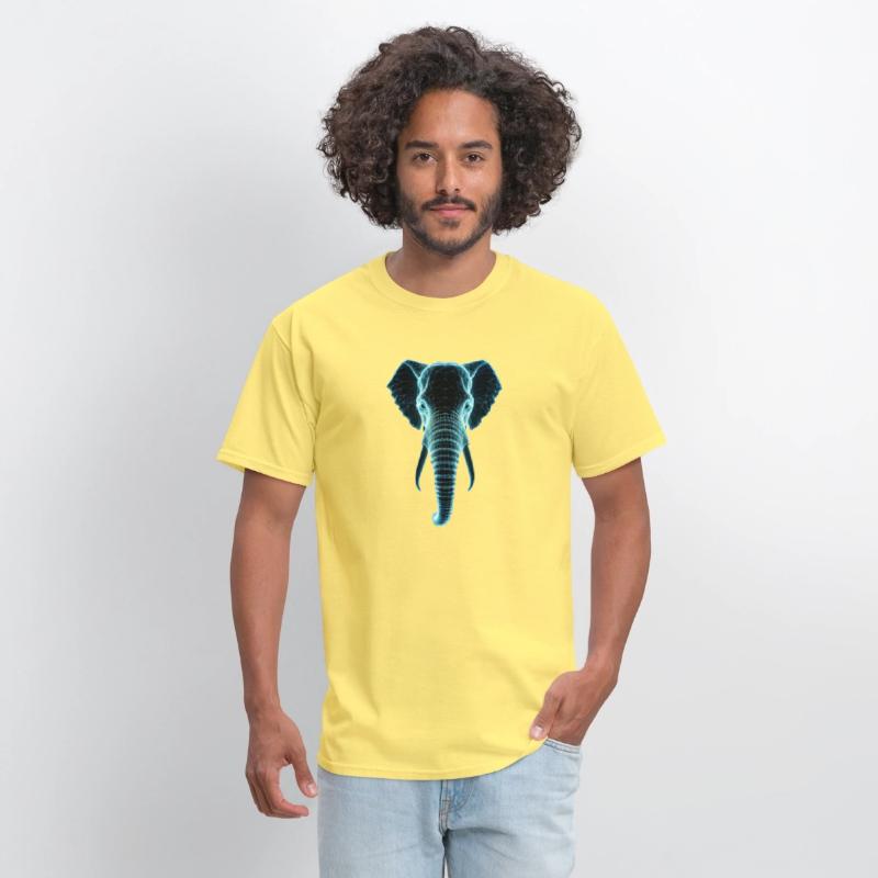 Elephant with blue leon design