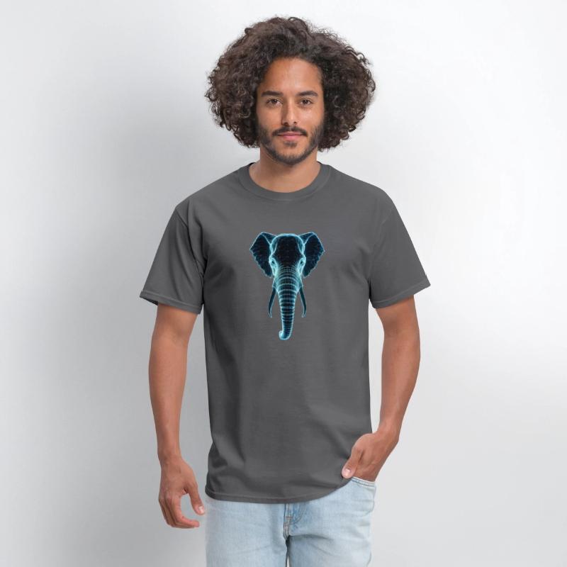 Elephant with blue leon design