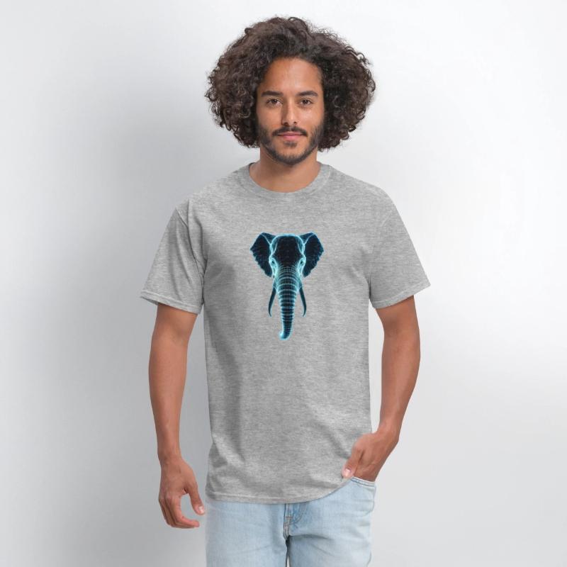 Elephant with blue leon design