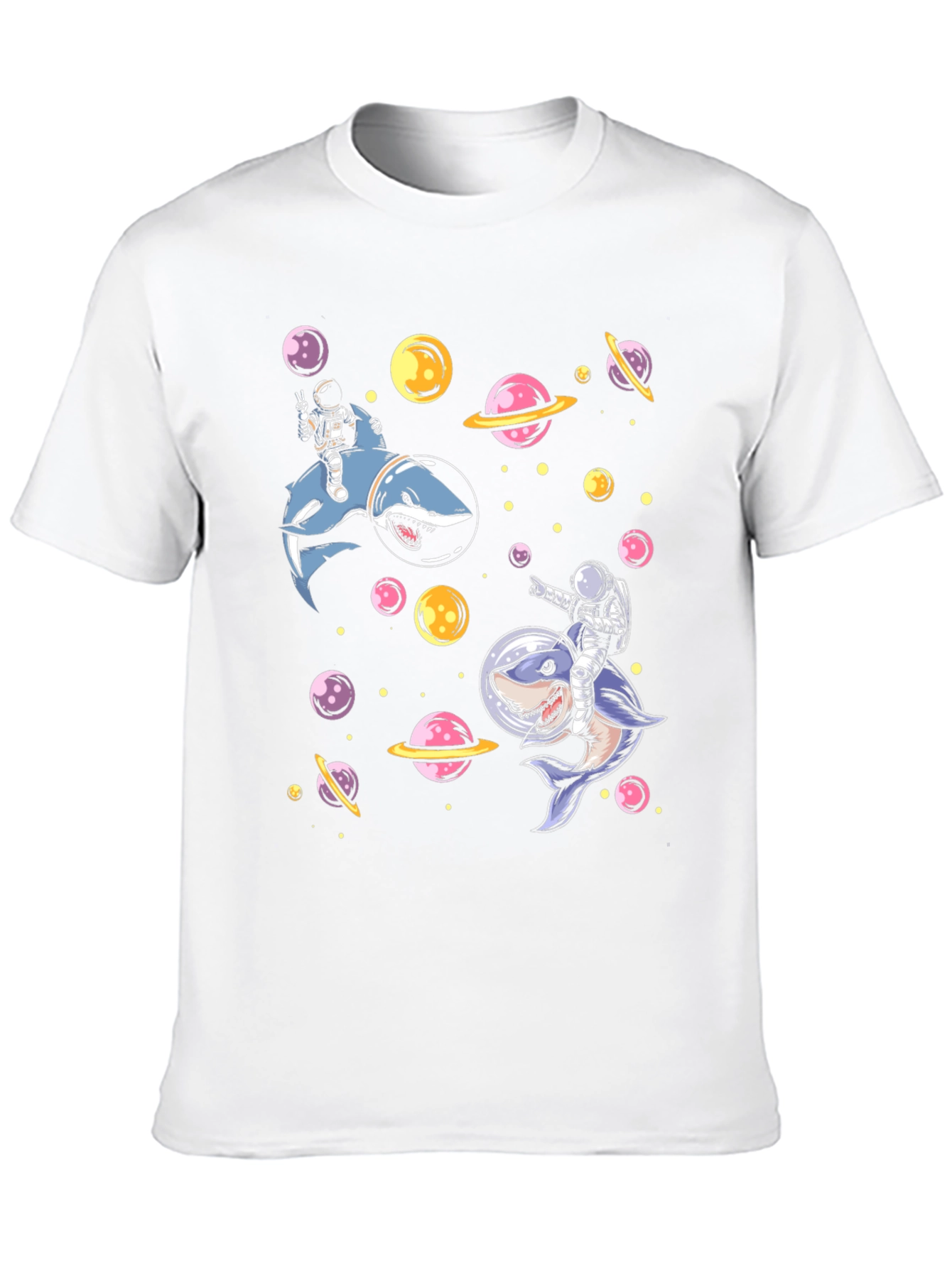 Astronaut Shark Space T-Shirt