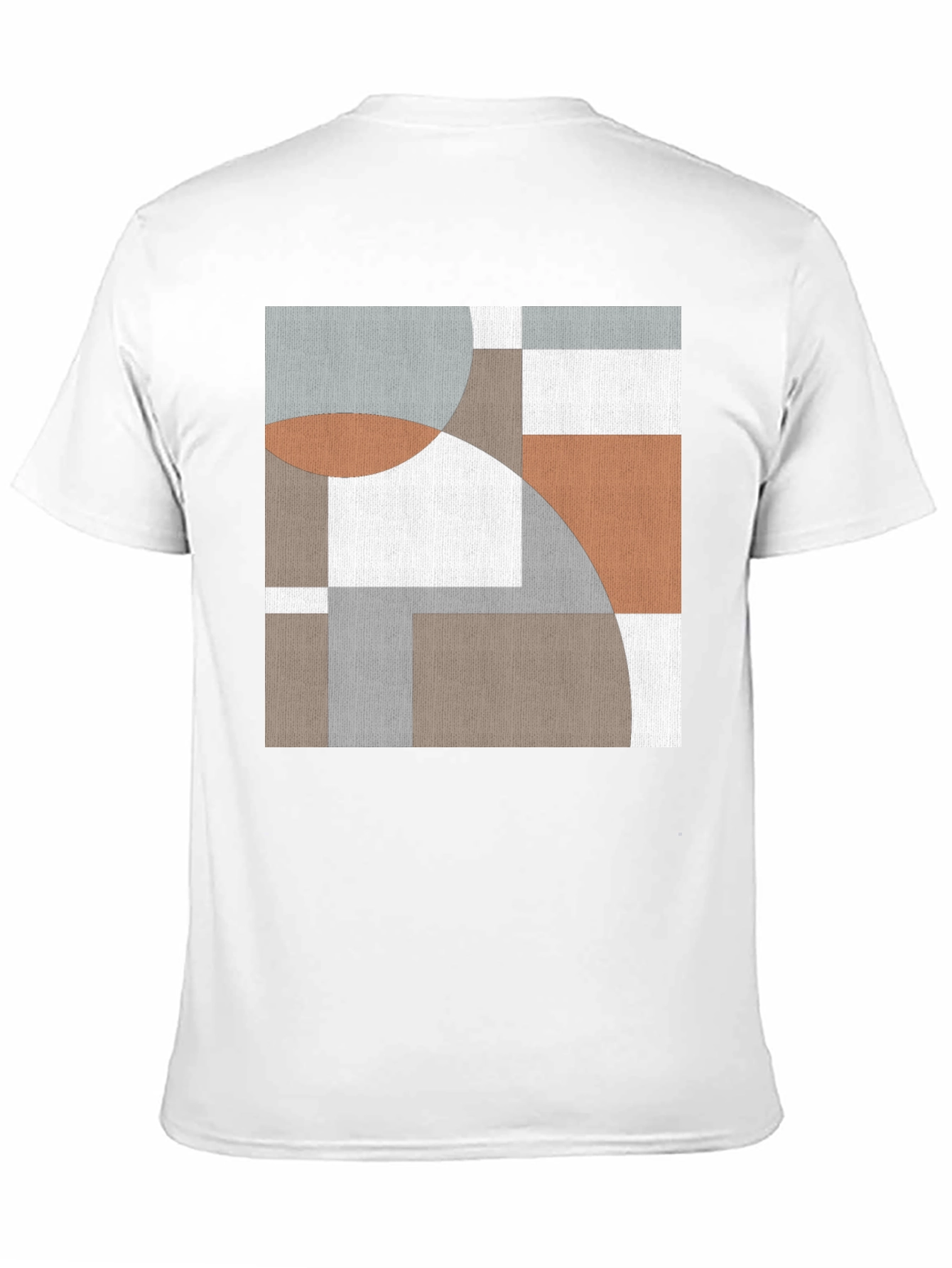 Abstract Geometric Circle Pattern Black T-Shirt