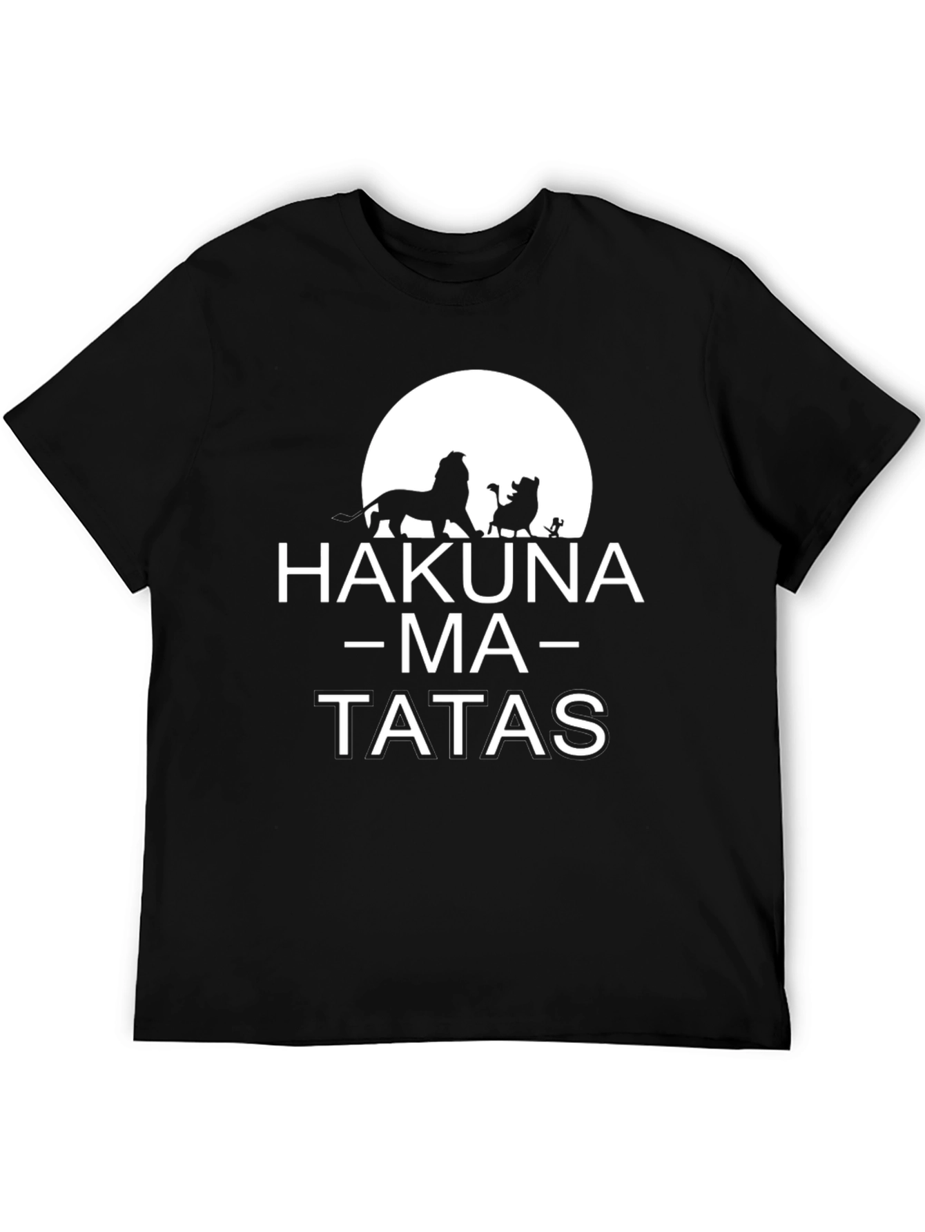 Hakuna Ma-Tatas Funny Black T-Shirt