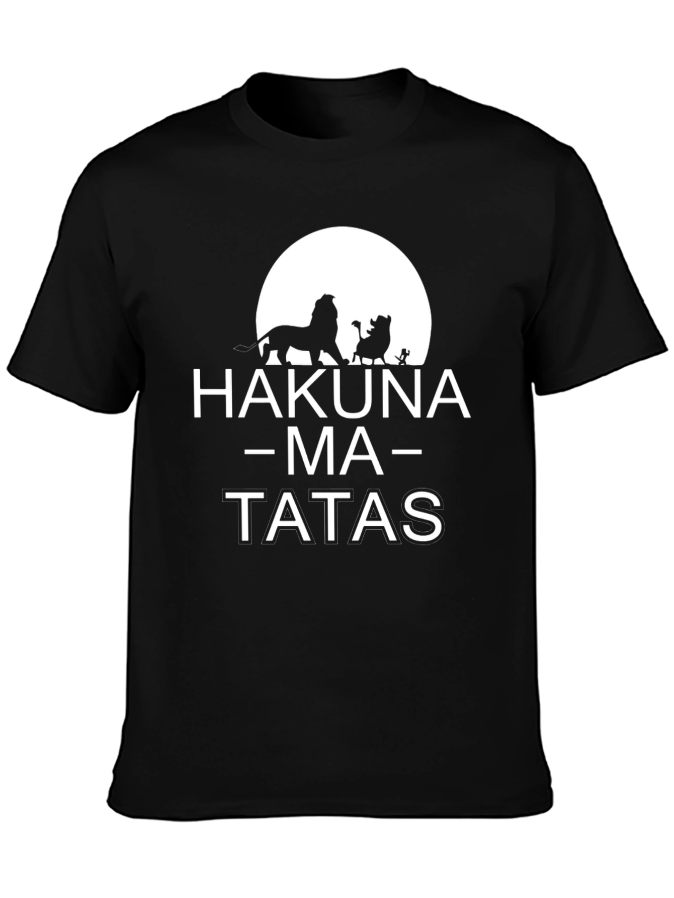 Hakuna Ma-Tatas Funny Black T-Shirt