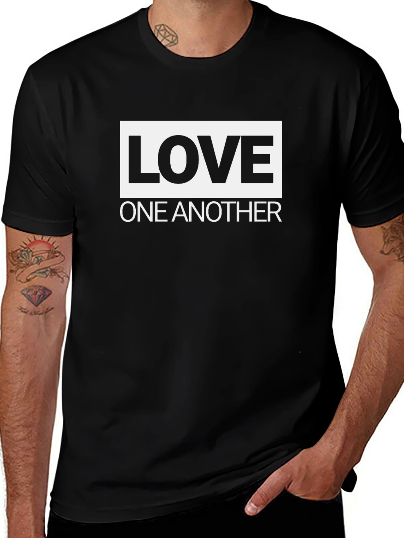Love One Another T-Shirt - Black Graphic Tee