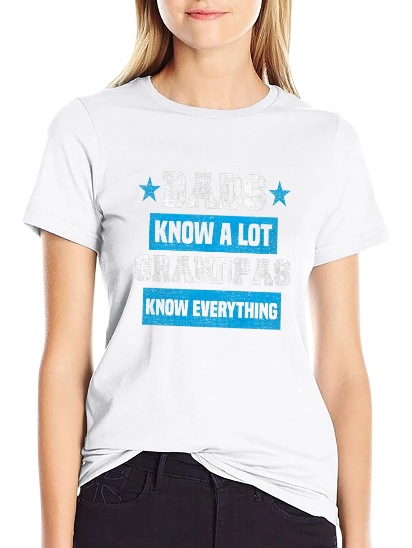 Dads Know a Lot Grandpas Know Everything Black T-Shirt