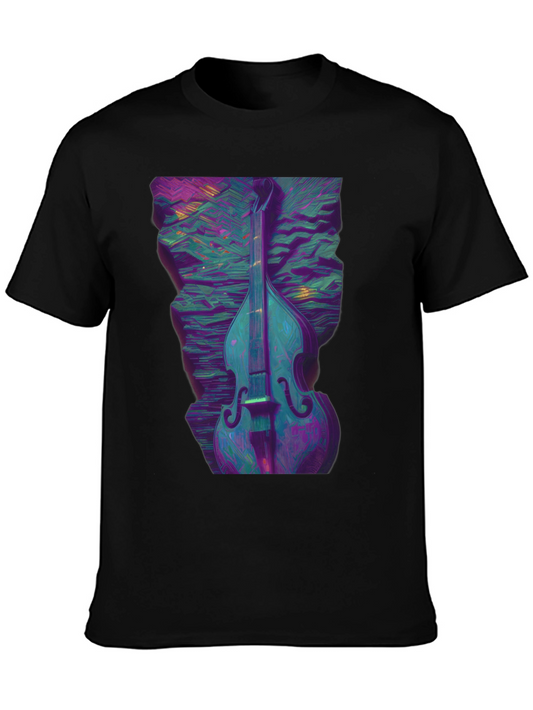 Abstract Double Bass T-Shirt - Musical Art Tee