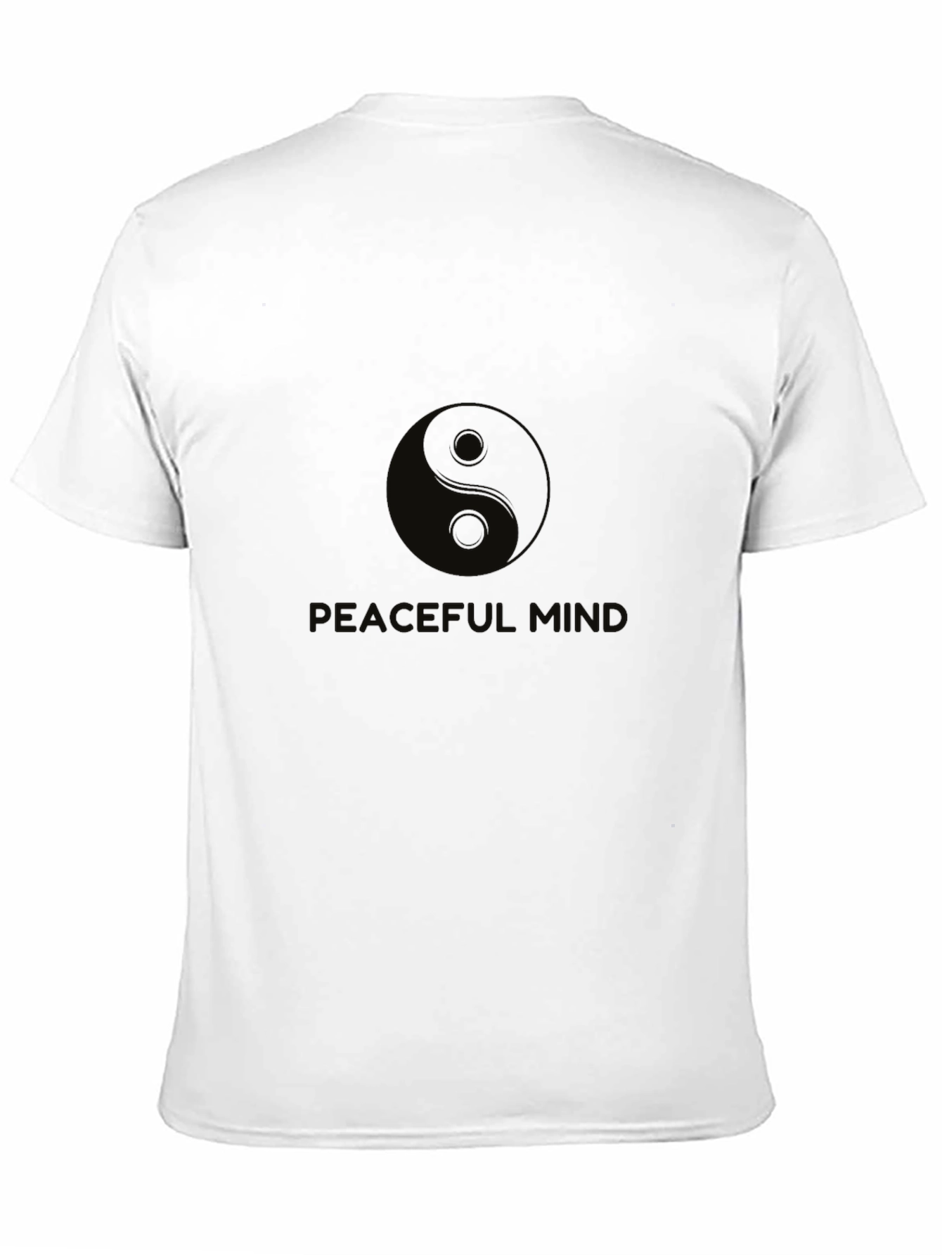 Peaceful Mind Yin Yang Black T-Shirt