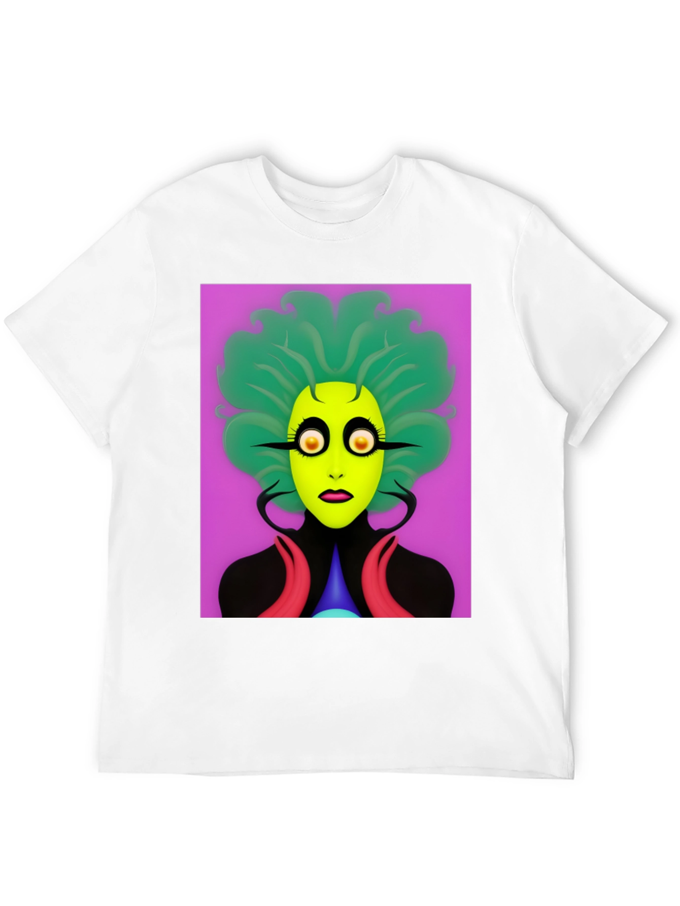 Unique Alien Graphic Print Black T-Shirt