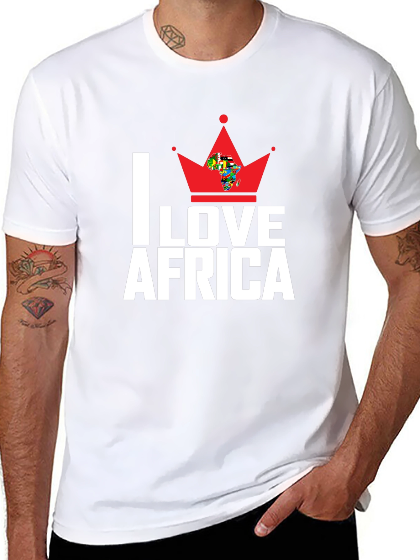 I Love Africa T-Shirt - Graphic Print