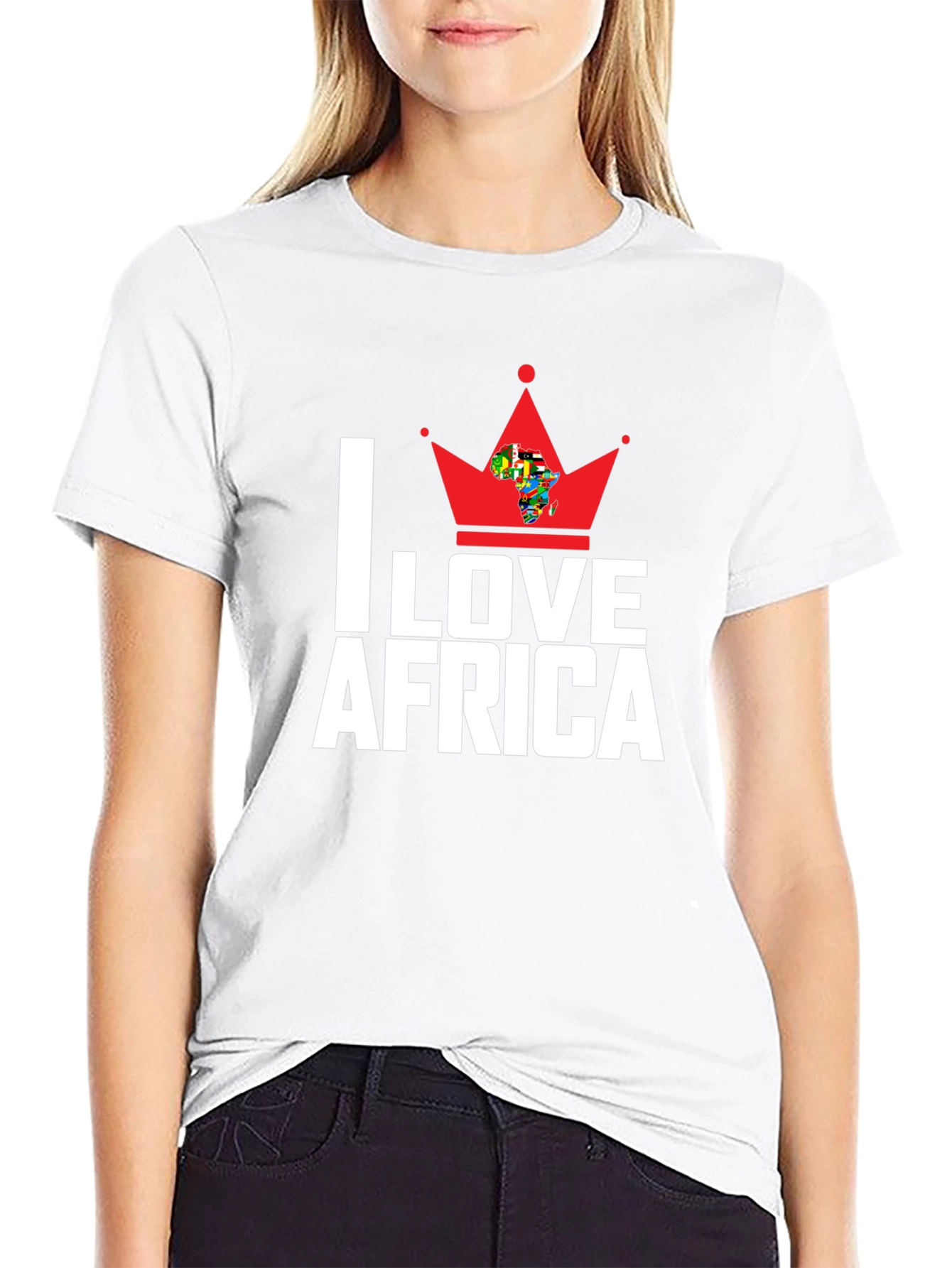 I Love Africa T-Shirt - Graphic Print