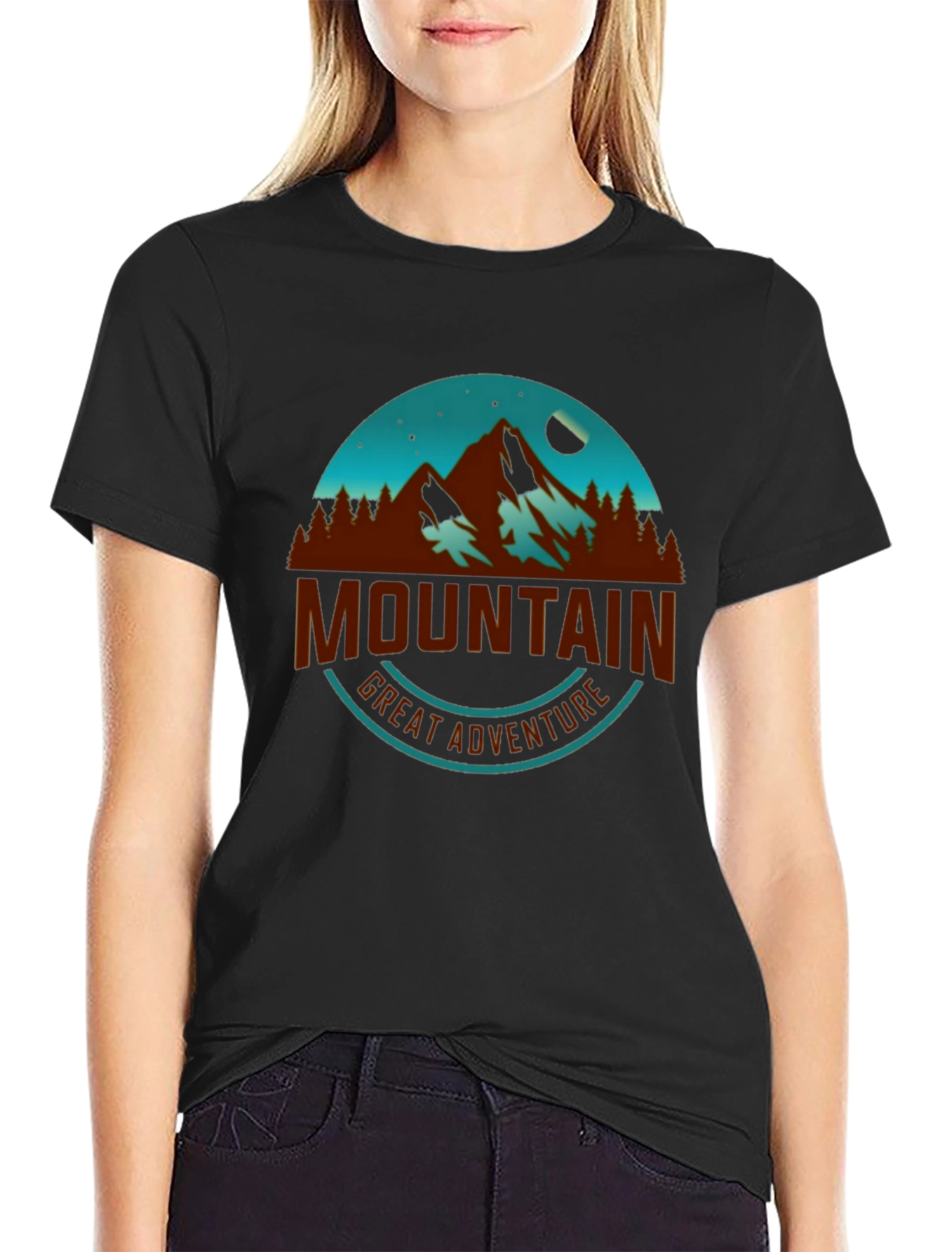 Mountain Adventure Graphic Tee - Black