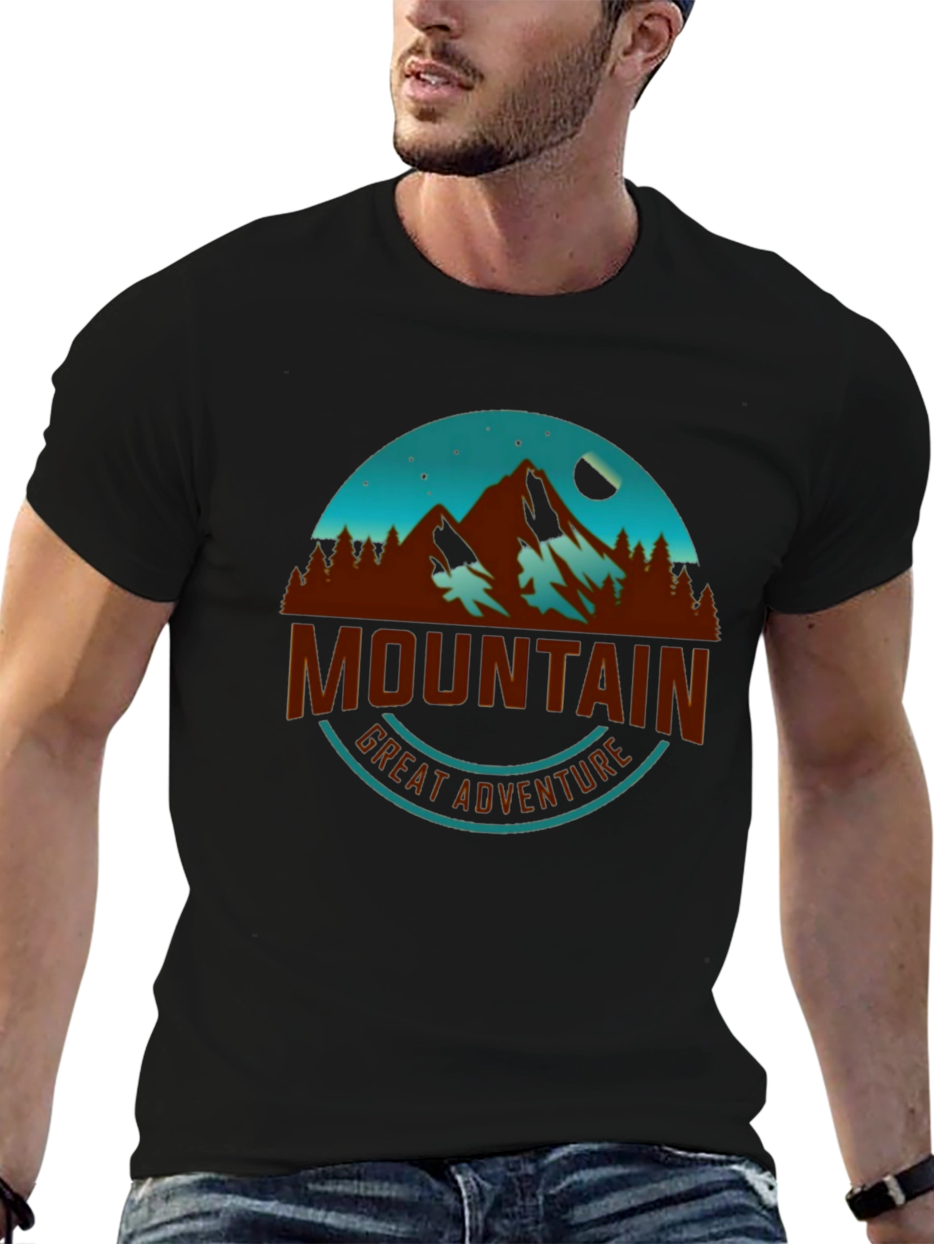 Mountain Adventure Graphic Tee - Black