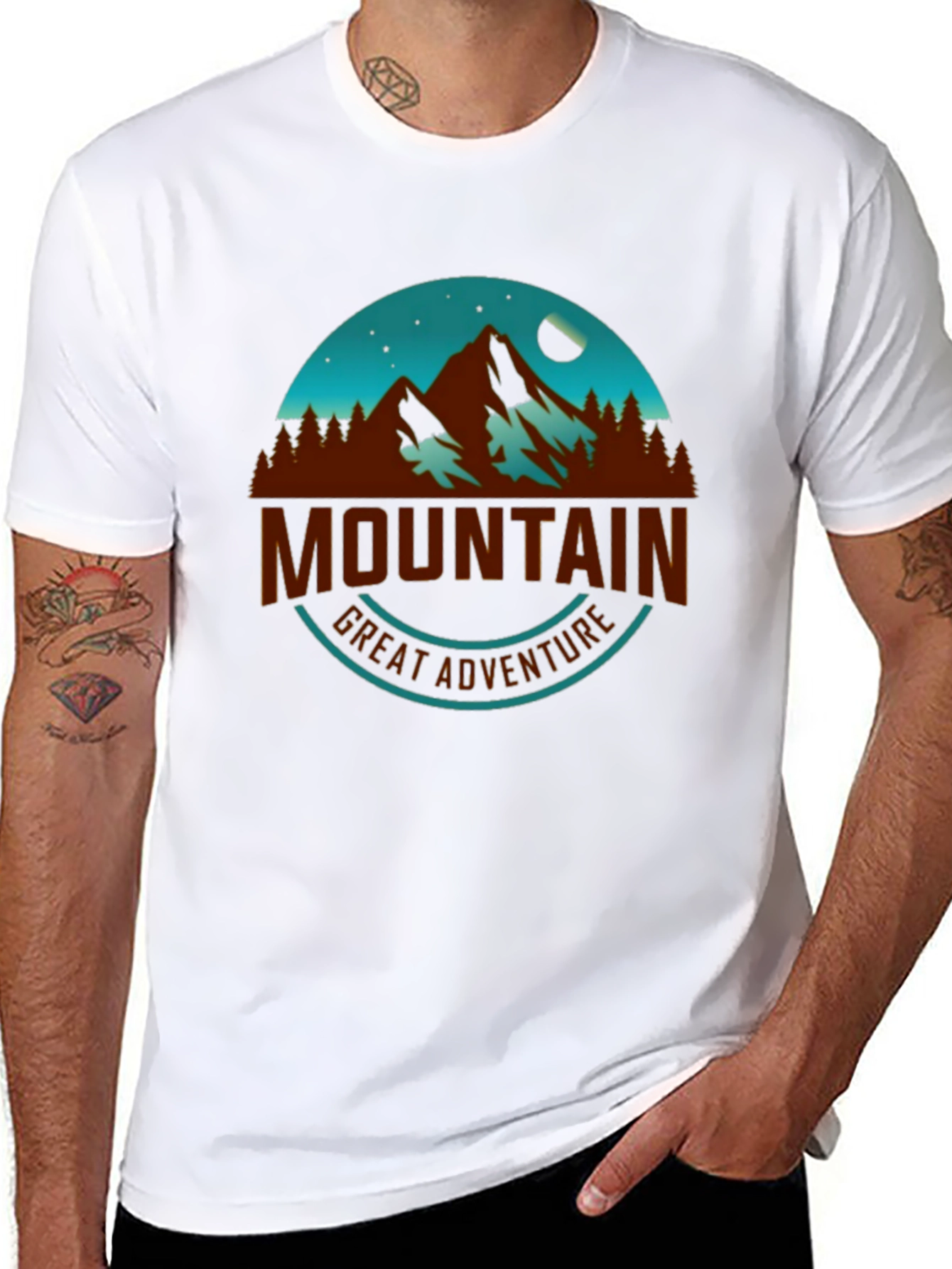 Mountain Adventure Graphic Tee - Black