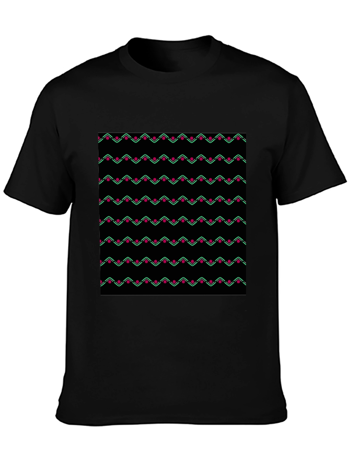 Patterned T-Shirt: Unique Zig-Zag Design