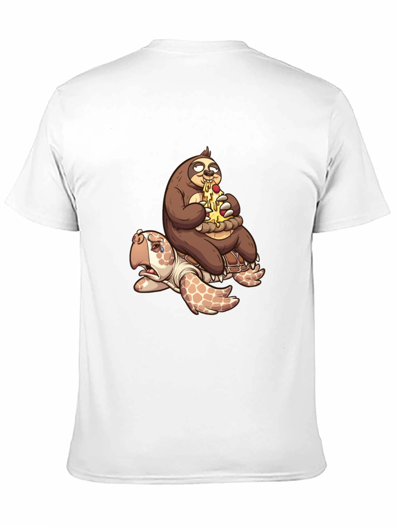 Sloth Pizza Turtle Ride T-Shirt - Funny Graphic Tee