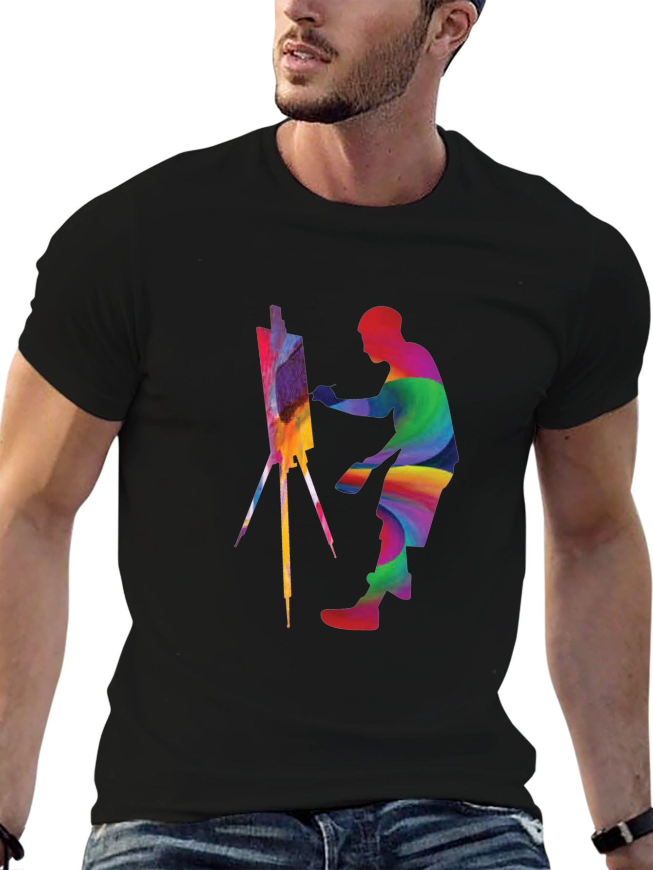 Rainbow Painter Graphic T-Shirt