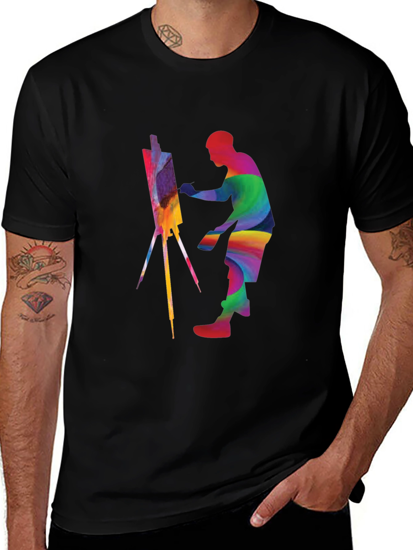 Rainbow Painter Graphic T-Shirt