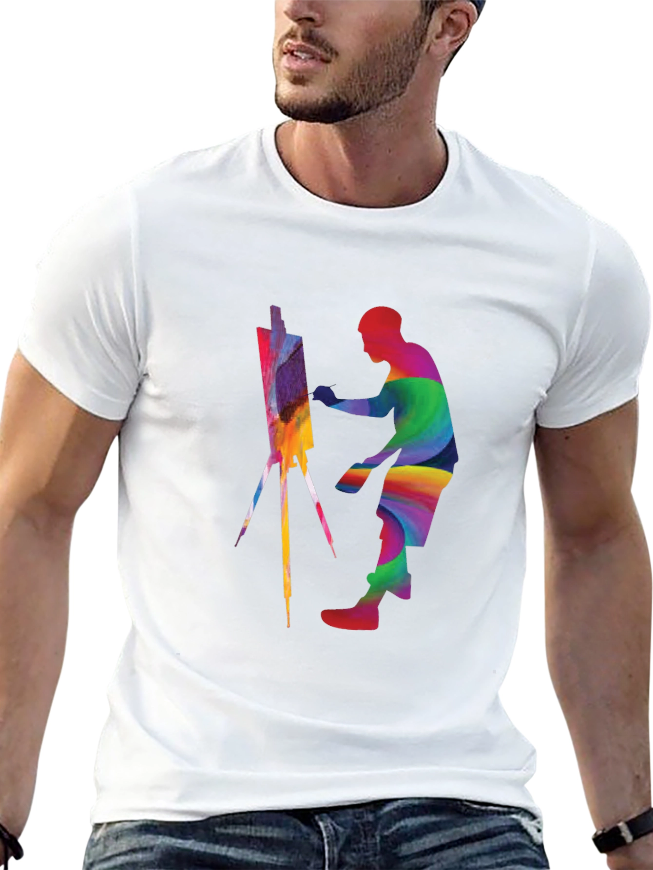 Rainbow Painter Graphic T-Shirt