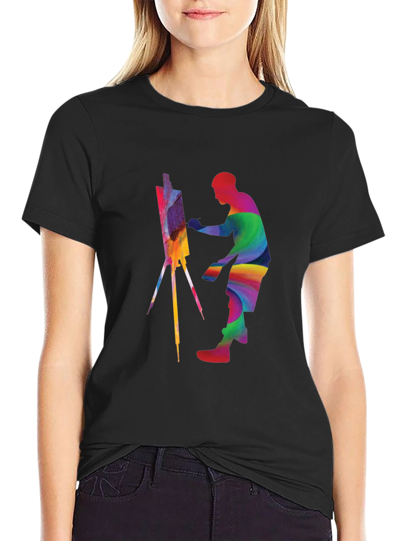 Rainbow Painter Graphic T-Shirt