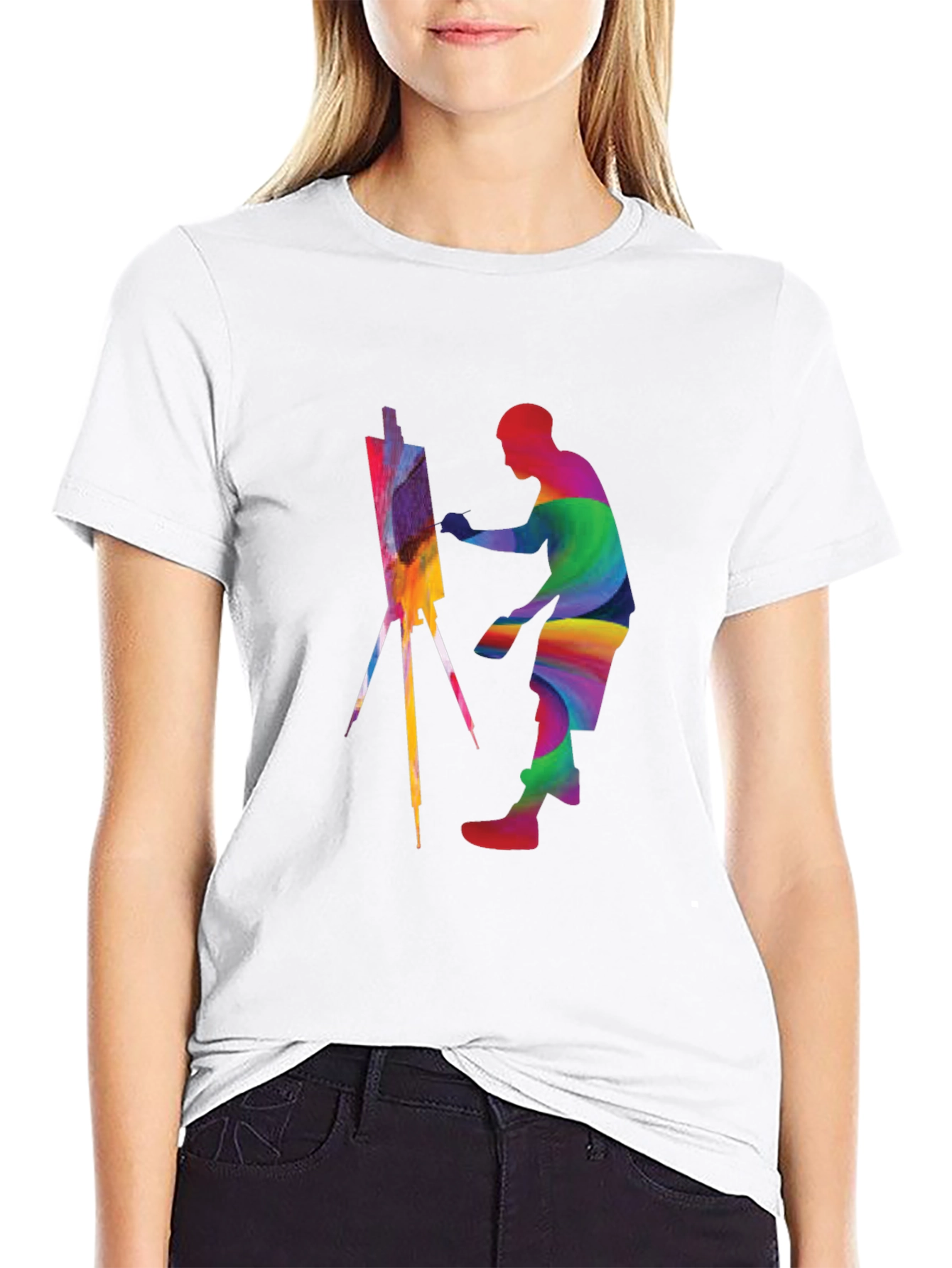 Rainbow Painter Graphic T-Shirt