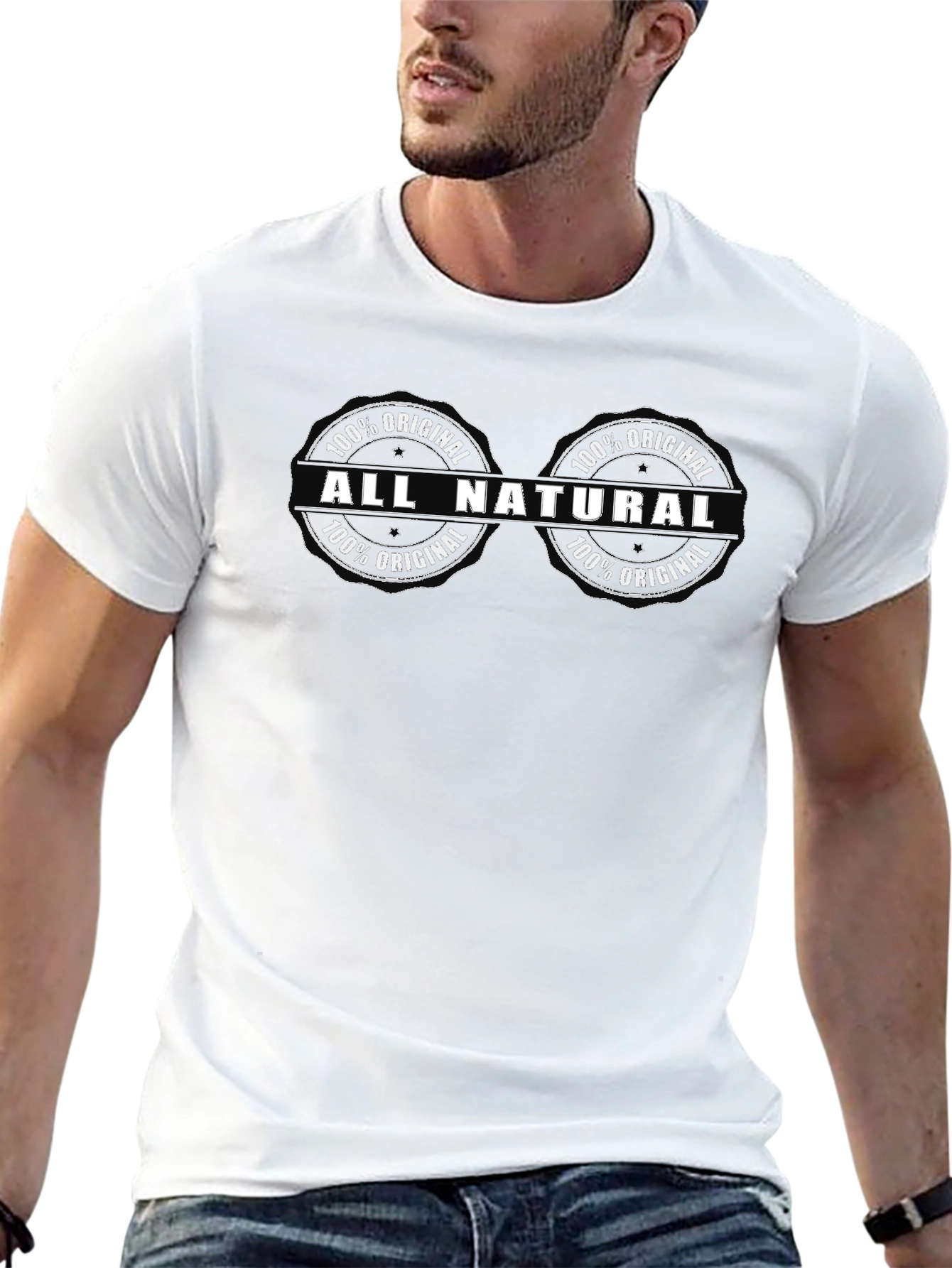 All Natural 100% Original Black T-Shirt