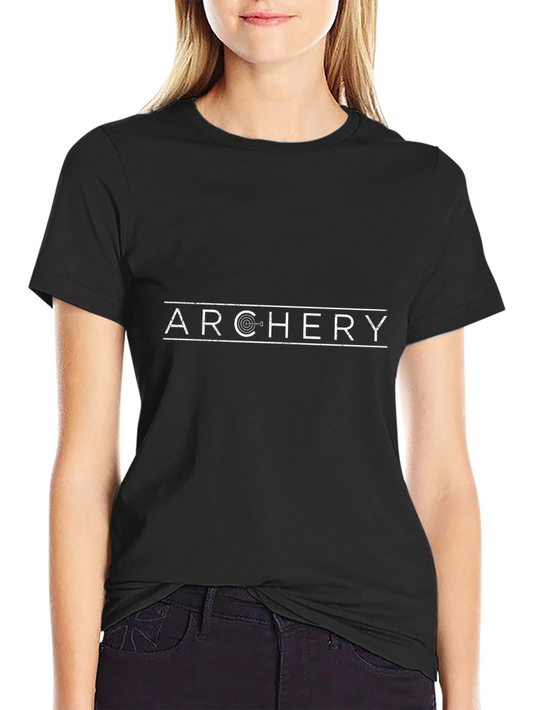 Archery Graphic Tee - Black Cotton T-Shirt
