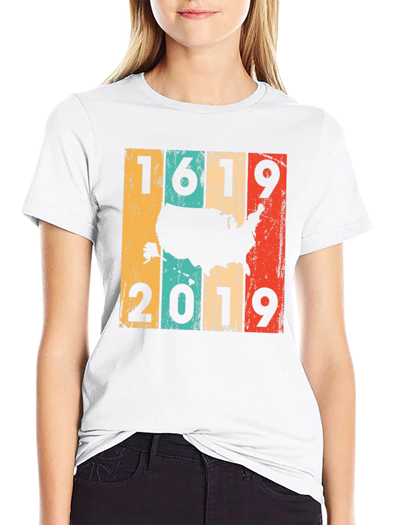 1619-2019 US Map Graphic Tee