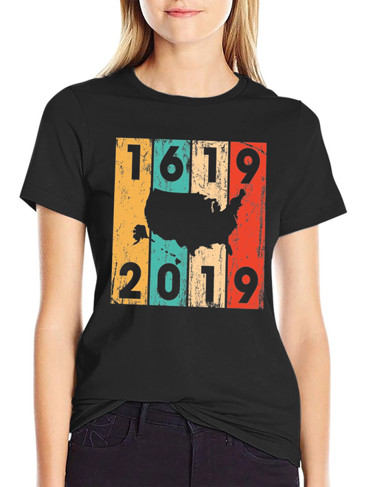 1619-2019 US Map Graphic Tee