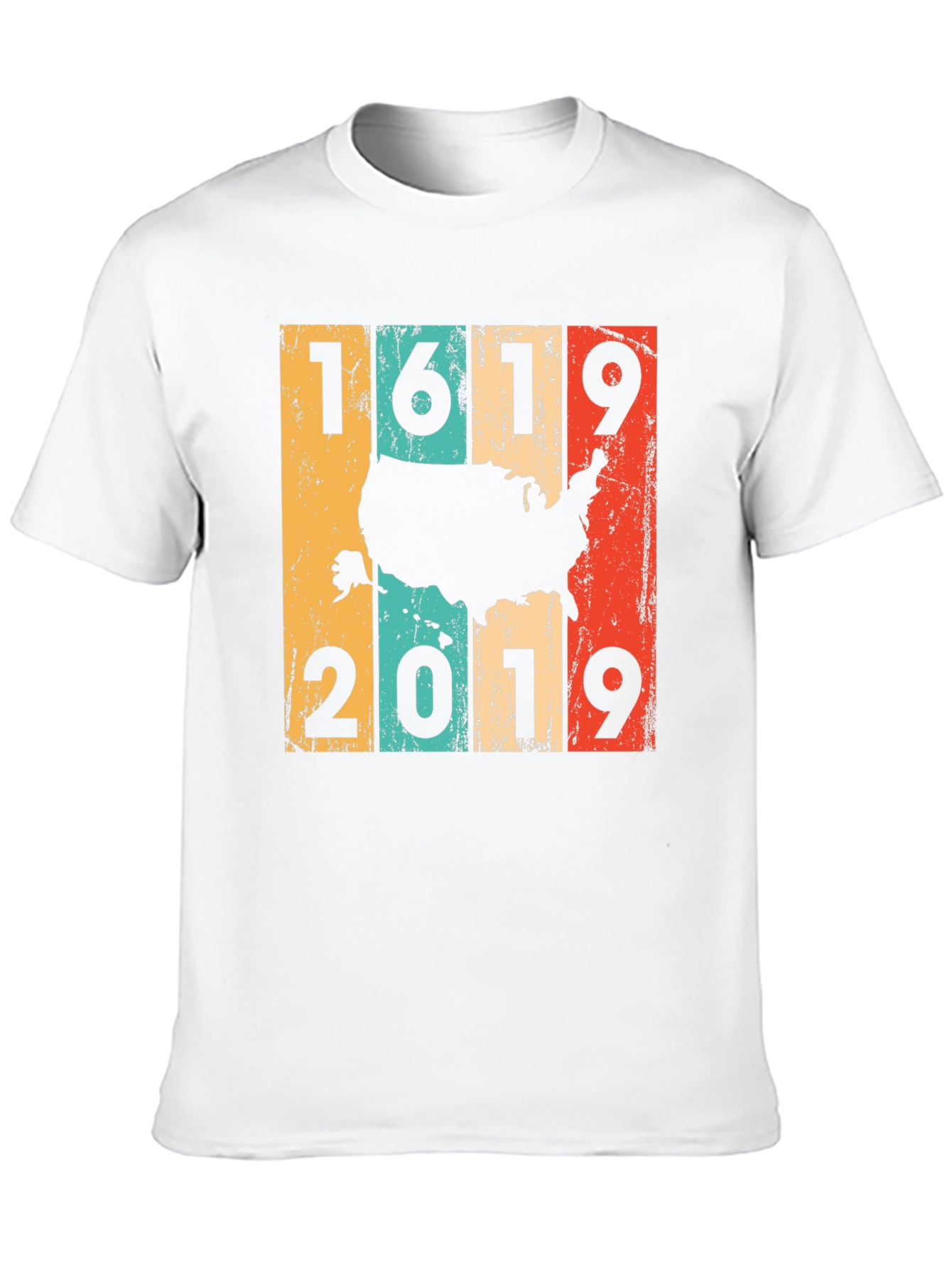 1619-2019 US Map Graphic Tee
