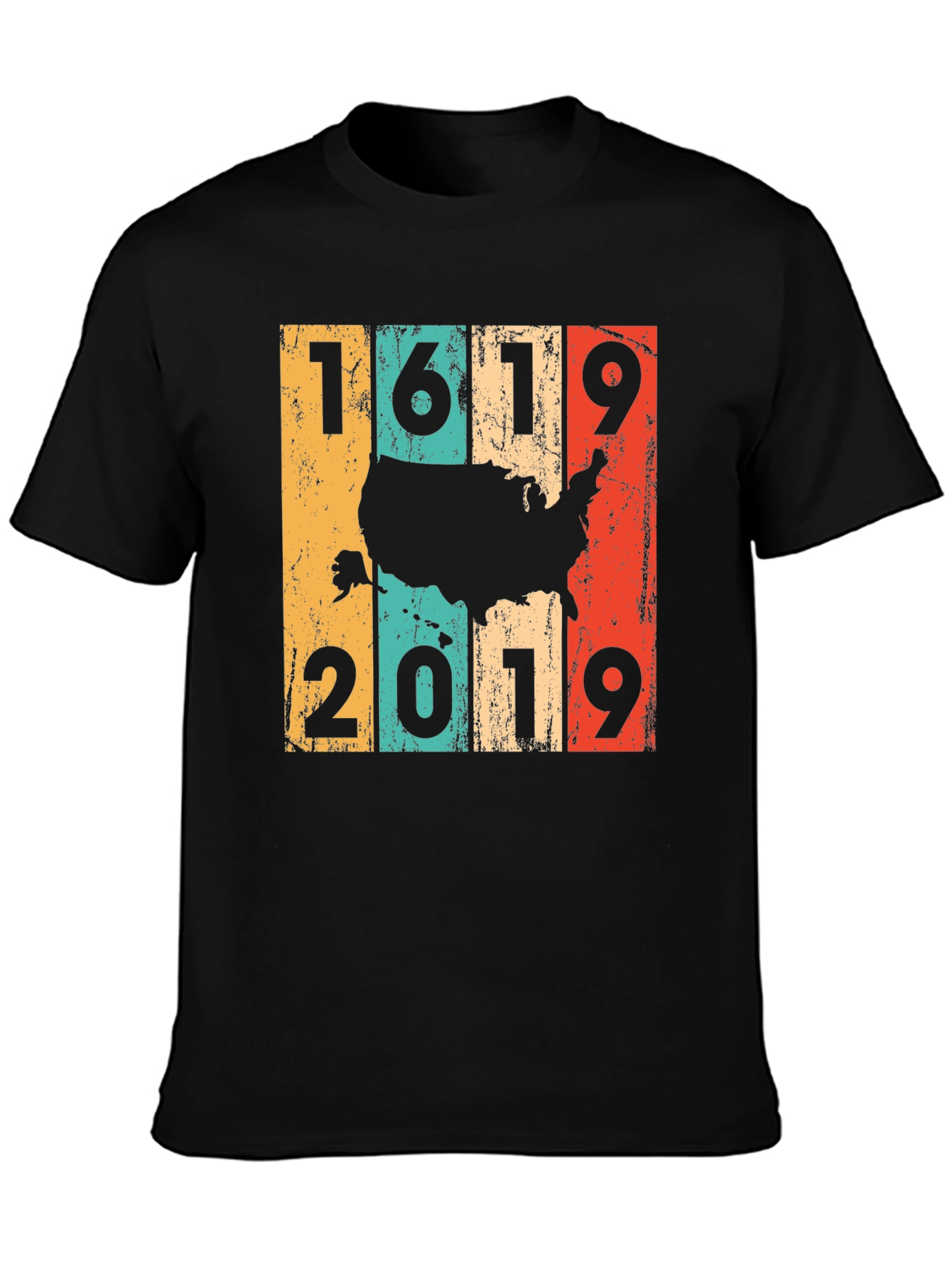 1619-2019 US Map Graphic Tee
