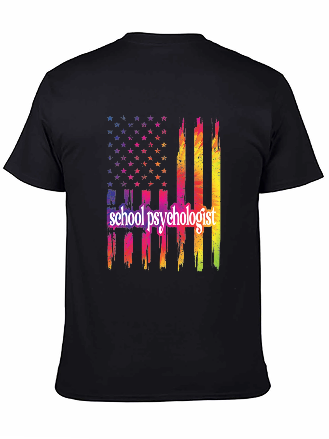 School Psychologist USA Flag T-Shirt