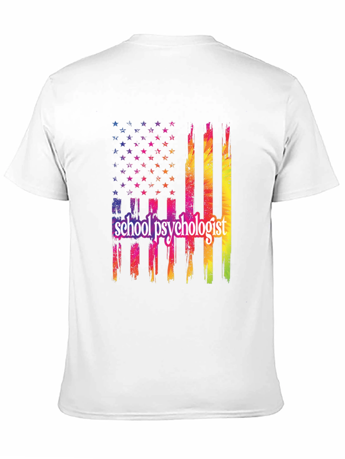 School Psychologist USA Flag T-Shirt