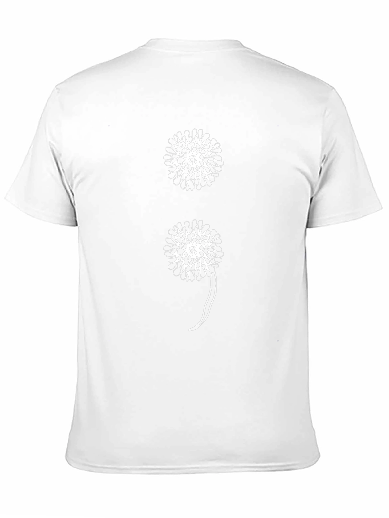 Semicolon Dandelion Graphic Tee - Black