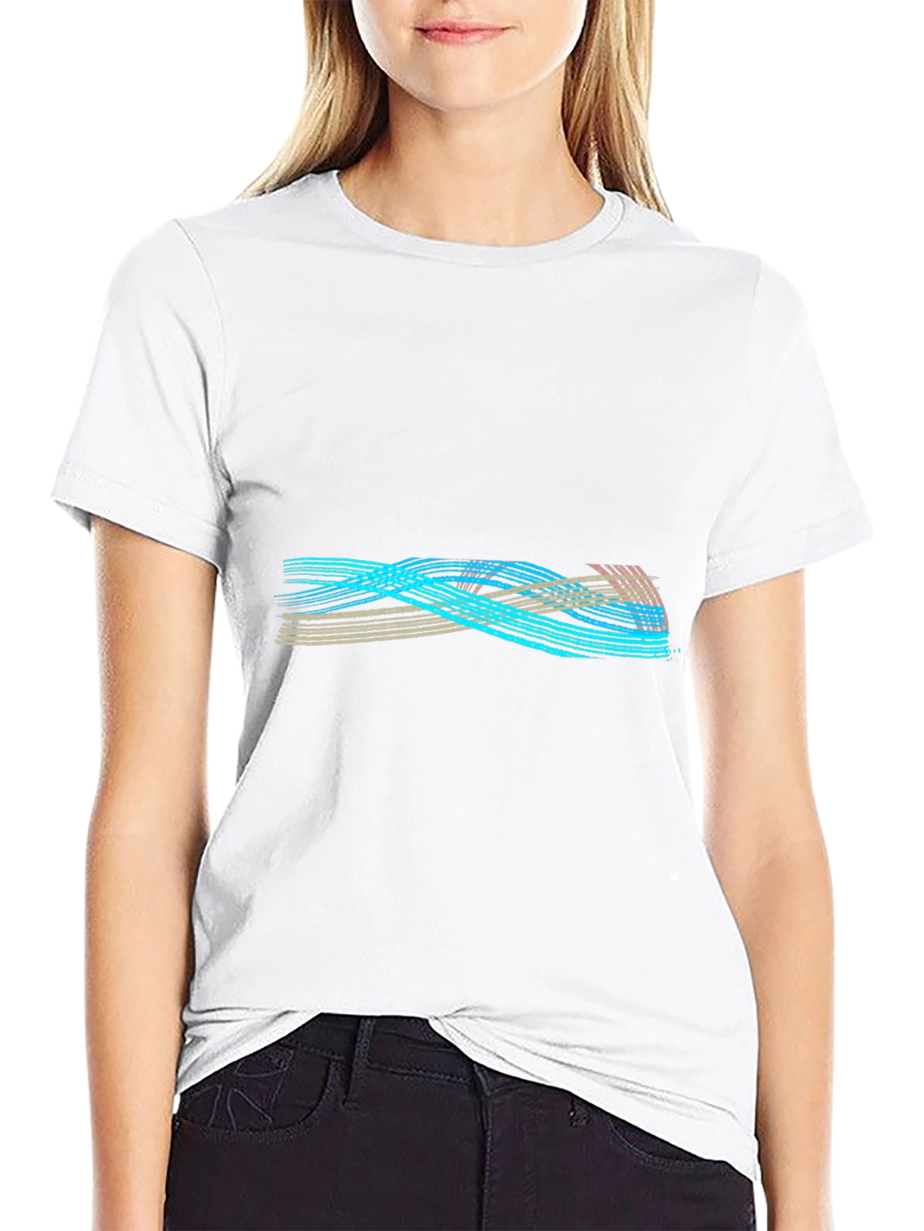 Abstract Lines Graphic Tee - Casual Comfort