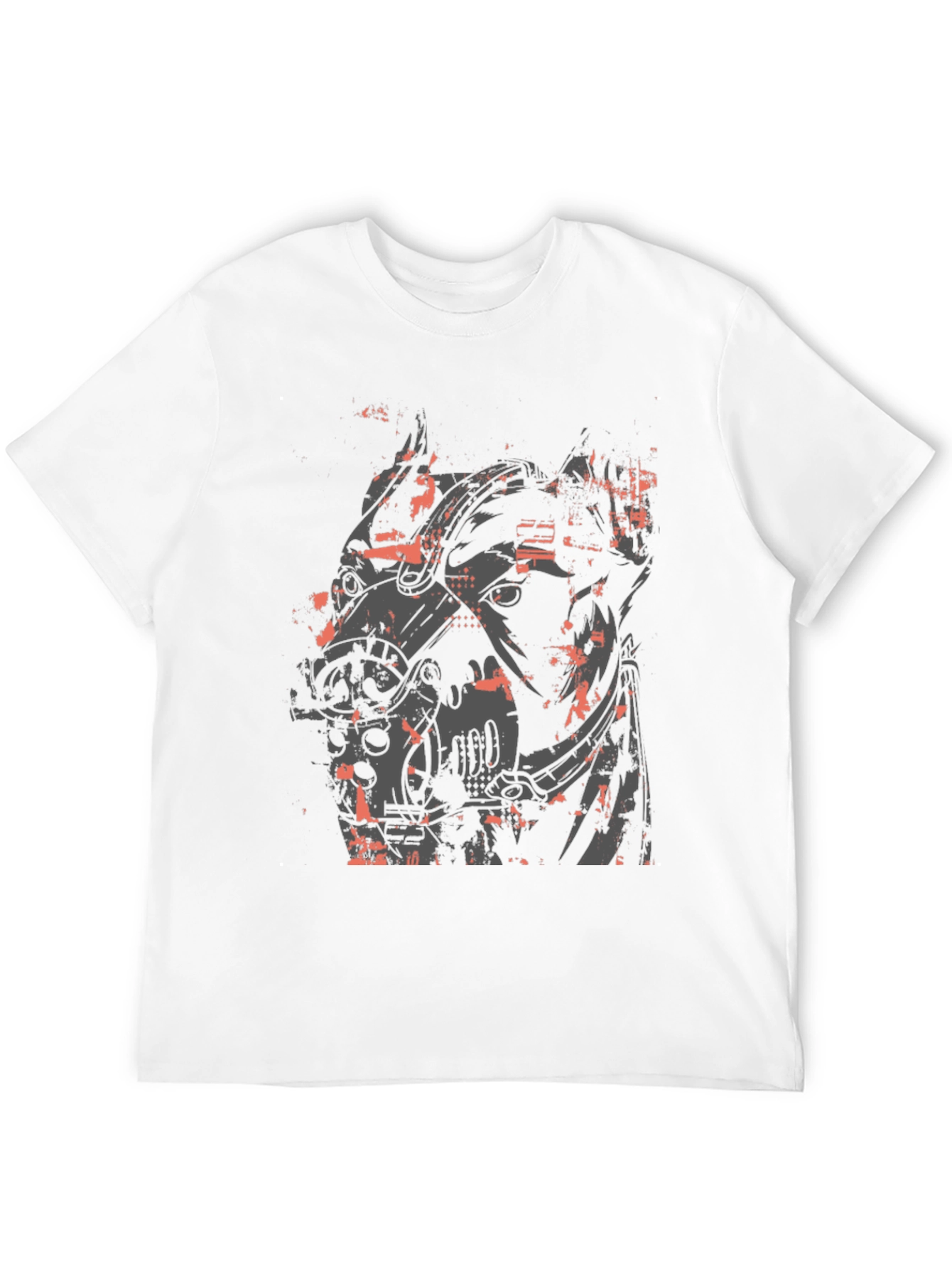 Cyberpunk Horse Graphic Tee - Black Cotton T-Shirt