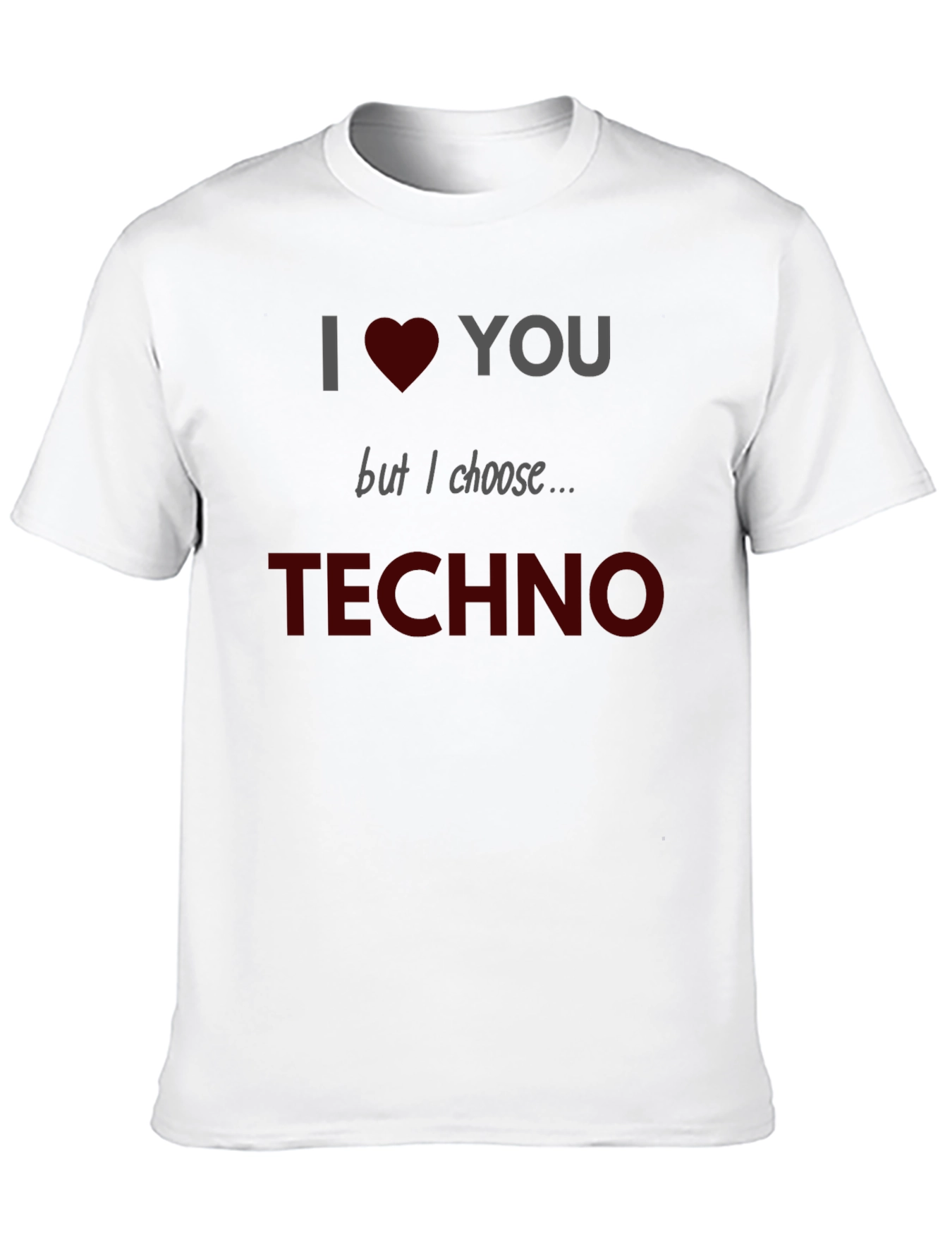 I Love Techno Graphic T-Shirt