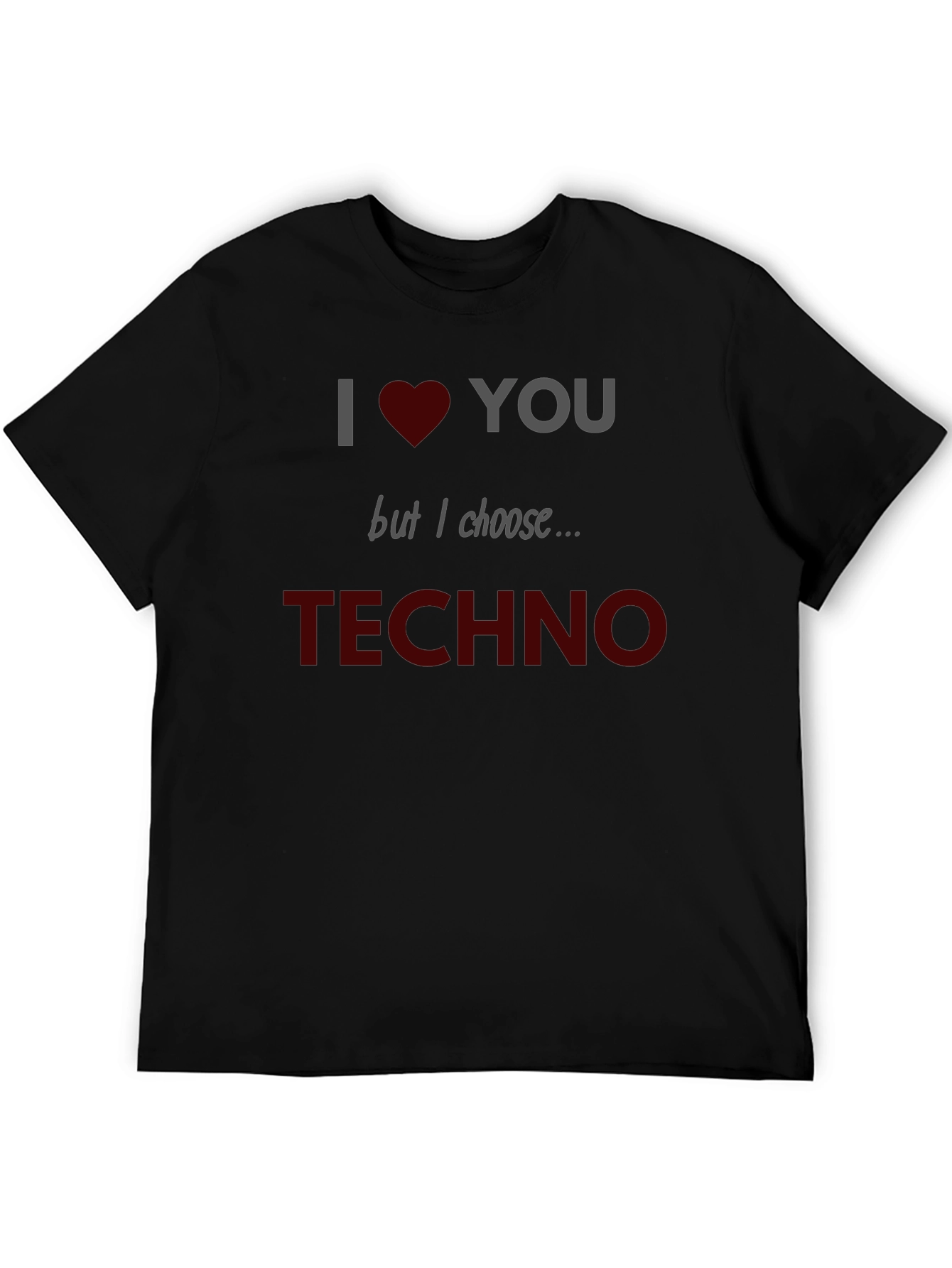 I Love Techno Graphic T-Shirt